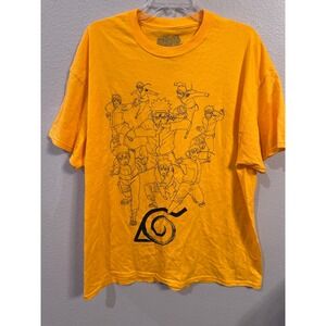 Naruto‎ Shippuden Graphic T-Shirt Gold Yellow Anime Manga Ripple Junction XL